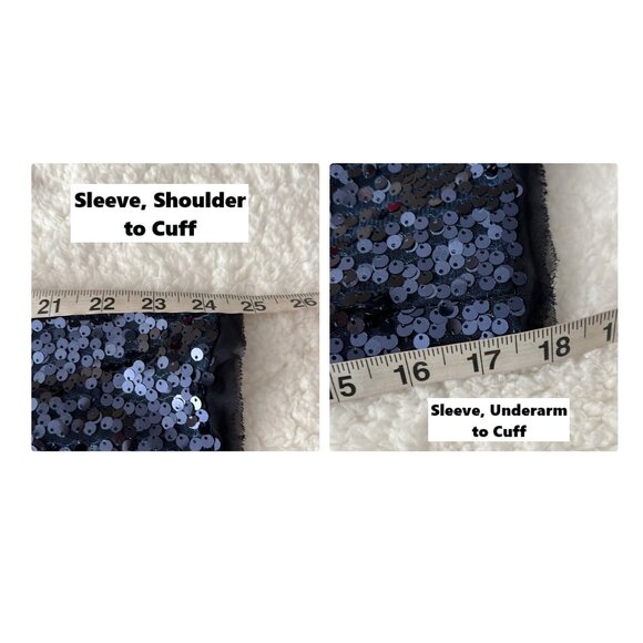 Joan Rivers Touch of Sparkle Sequin Blazer Midnight Blue Sz 1X - Picture 13 of 14